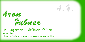 aron hubner business card